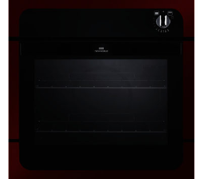 New World NW601G Gas Oven - Black & Metallic Red